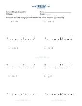 PDF: Algebra - inequalities, graphing