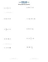 PDF: Algebra - equations