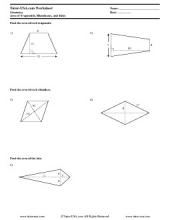 PDF: Geometry - trapezoids, kites, rhombuses