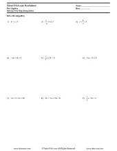 PDF: Pre-Algebra - inequalities