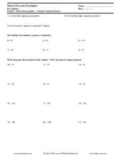 PDF: Pre-Algebra - prime factorization, gcf, factor tree