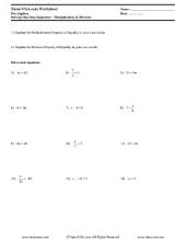 PDF: Pre-Algebra - equations