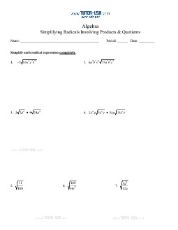 PDF: Algebra - radicals