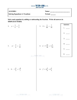 PDF: Algebra - equations