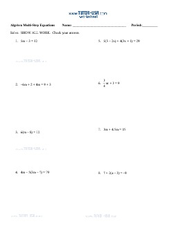 PDF: Algebra - equations
