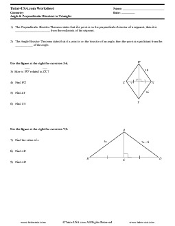 PDF: Geometry - perpendicular bisector, angle bisector