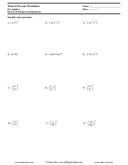 PDF: Pre-Algebra - exponents