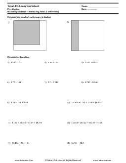 PDF: Pre-Algebra - rounding, estimating