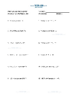 PDF: Pre-Algebra - percents