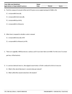 PDF: Trigonometry - Exponential Functions, compound interest