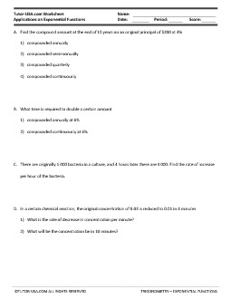 PDF: Trigonometry - Exponential Functions, compound interest