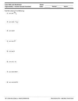 PDF: Trigonometry - Trigonometry Functions, functions