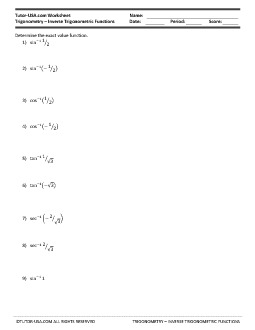 PDF: Trigonometry - Trigonometry Functions, functions